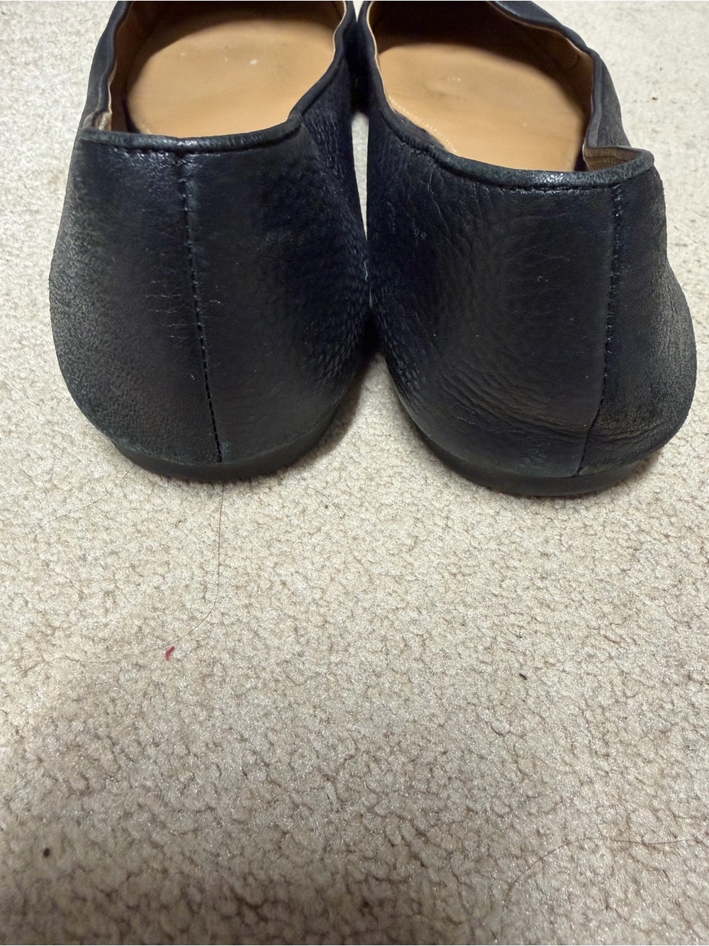 Tory Burch Black Leather Logo Medallion Ballet Flats - Picture 4 of 6